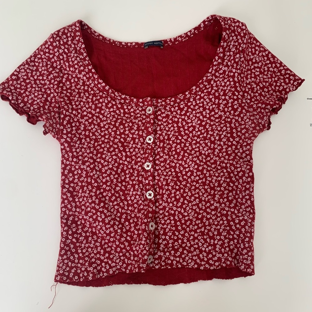 cropped button up shirt🍓